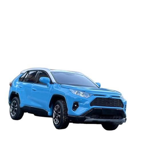 UPIKIT Maßstab 1:32 für RAV4 2020 Druckguss Legierung Modell Auto Metall Sound Licht Modell Auto Ornamente (Blau) von UPIKIT