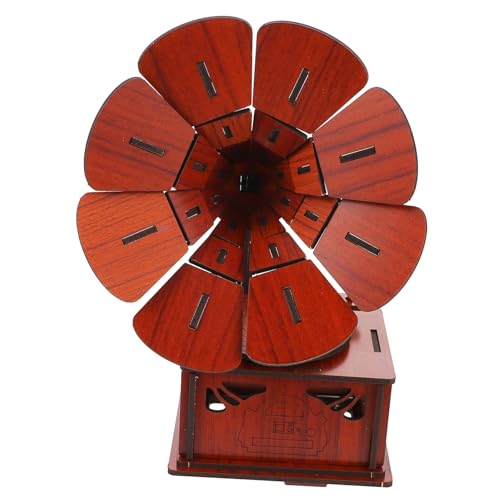 1 Satz Grammophon-Puzzle Bälle Für Bausätze Für Mechanisch Zappeln Handgemachtes Kreatives Puzzle- Grammophon-Modell Puzzlespielzeug Holz Brown UPKOCH von UPKOCH