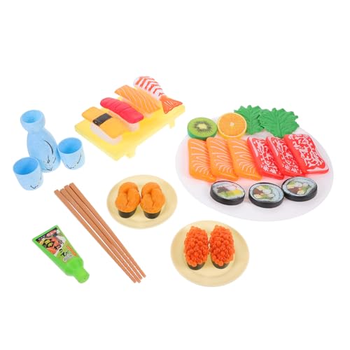 1 Satz Sushi-Simulation Sushi Platte Sushi Teller Sushi-Platte Sushi Sushi-Accessoire Kinderspielzeug gefälschtes Sushi-Modell Food-Requisiten- Mini-Essen Plastik UPKOCH von UPKOCH