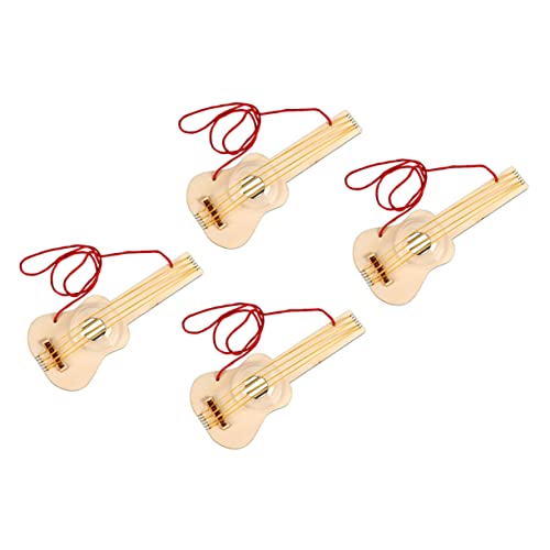 4 Sets Holz Ukulele B Kinderspielzeug Mini Gitarre Mini Instrumentengitarren Pädagogisches DIY Material Holz Ukulele Set Ukulele Set DIY Kleine Gitarre UPKOCH von UPKOCH