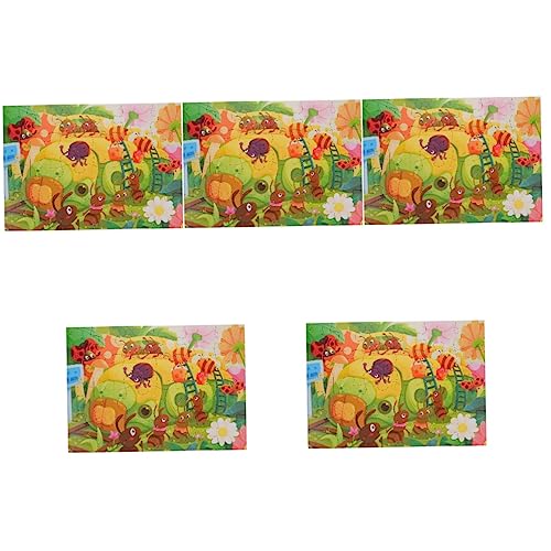 5 Sätze Puzzle für Kinder Lernspielzeug Rätsel für Kinder rätselbuch Kinder kinderpuzzle Papierpuzzles für Kinder im Alter von 3-5 Jahren Kinderrätsel im Alter von 3-5 Jahren UPKOCH von UPKOCH