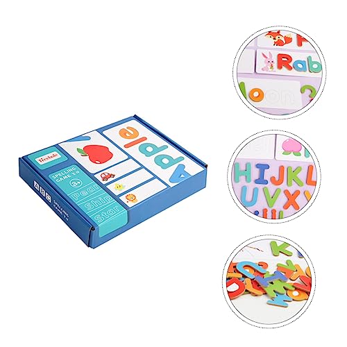 Passende Rätsel Lernspielzeug Für Kinder Alphabet-rechtschreibspiel Wortbuchstabierspielzeug Alphabet-Matching-Spiel Passendes Buchstabenspiel -Flash-Karten Papier Colorful UPKOCH von UPKOCH