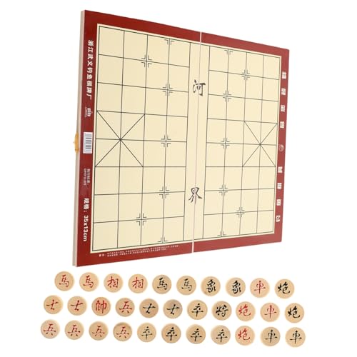 UPKOCH 1 Box Chinesisches Schachbrett Schachbrett Holzschachbrett Chinesisches Dame Brettspiel Tragbares Chinesisches Schachspiel Chinesische Brettspiele Schachspielbrett von UPKOCH