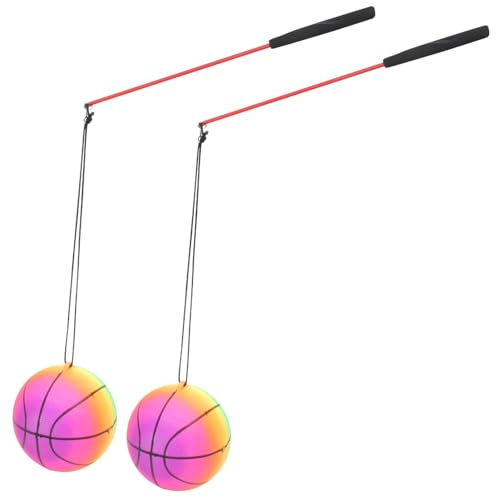 UPKOCH 1 Paar Gymnastikball Rubber Rebound Ball Handgelenk-Ball-Armdrücken Wrist Bungee Ball Spielzeug Hilfskugel Übungs-Hüpfball stärken Wirf den Ball Baseball Hüpfender Ball Fitness PVC von UPKOCH