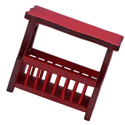 UPKOCH 1 STK Mini-Couchtisch für kinderspielzeug spielzeuge für Geschenkeidee Fun Toy Teetisch-Modell Miniaturmöbel Miniaturmodell Miniaturspielzeug hölzern rot von UPKOCH