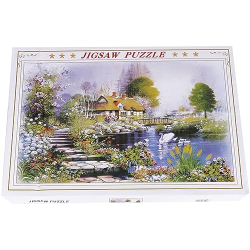 UPKOCH 1 Satz 1000 Stück Früherziehungsspielzeug Puzzlespiel auf dem Boden Papierpuzzle Rätsel für Erwachsene Puzzle für Erwachsene pädagogisches Puzzle Karikatur Landschaftsmalerei von UPKOCH