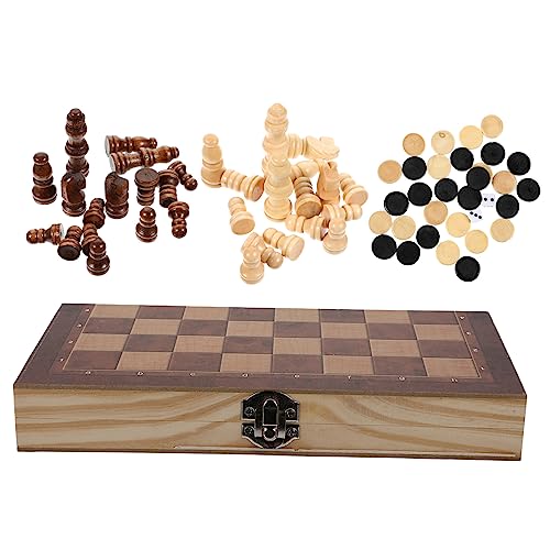 UPKOCH 1 Satz 3 1 Internationales Schach Kidcraft-spielset Schachbrettspiel Für Kinder Interaktive Spiele Für Kinder Pädagogisches Schach Magnetische Schachfaltung Hölzern Brown von UPKOCH