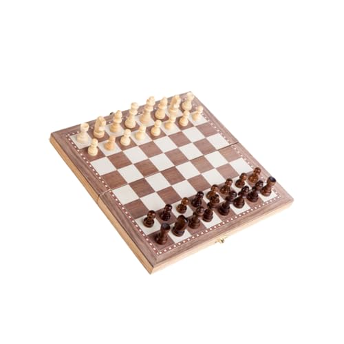 UPKOCH 1 Satz 3 1 Schach aus Holz Backgammon schooter Chaps Kinder + boardgame brettspiel + gesselschaftspiele spieltafel настольная игра Board gamees Faltschach Bambus Khaki von UPKOCH