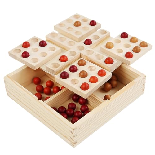 UPKOCH 1 Satz Backgammon Drehen Kinder Spielset Schachspiel Gehen Denkspiel Kinderschach Intelligentes Logikspiel Schachbrettspiel Vintage Brettspiele Lustiges Brettspiel Spielbrett Holz von UPKOCH