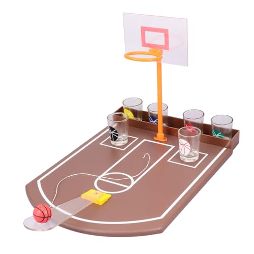 UPKOCH 1 Satz Barzubehör Spielzeug gruppenspiele Drinking Game Spiele für Erwachsene lustige Spiele partyspiele Mini-Schnapsgläser Desktop-Basketballspiele Indoor-Basketballspiel Bambus von UPKOCH