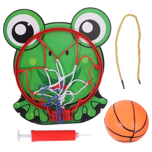 UPKOCH 1 Satz Basketball-brettspielzeug Basketballständer Für Jungen Hängender Basketballständer Basketballkörbe Cartoon-Basketball-Rahmen Für Sportspiele Green Kunststoffrahmen von UPKOCH