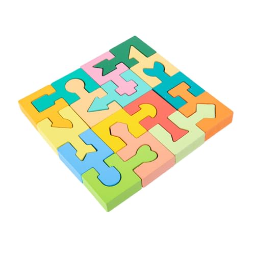 UPKOCH 1 Satz Bausteine ​​Puzzle für spielzeuge für kinderknallzeug Langlebiges Vorschulgeometrie Lernblock Formen Kinderspielzeug Puzzle- Holz von UPKOCH