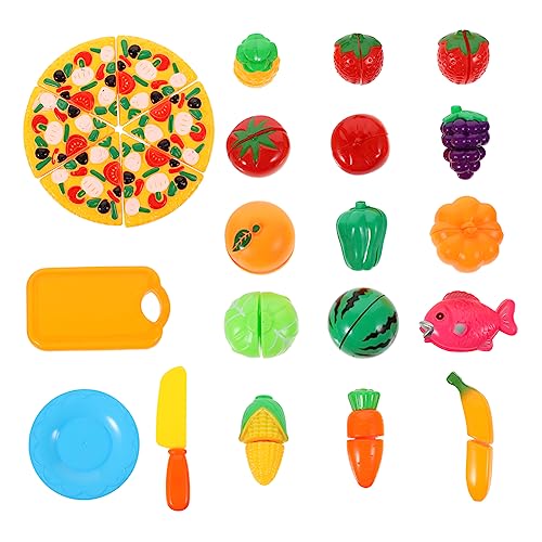 UPKOCH 1 Satz Chichele- rotes Kleinkindkrone Arbeiten geschirrset kinderküche Kitchen Set for zum Schneiden von Lebensmitteln Bildungsspielzeug Plastik von UPKOCH