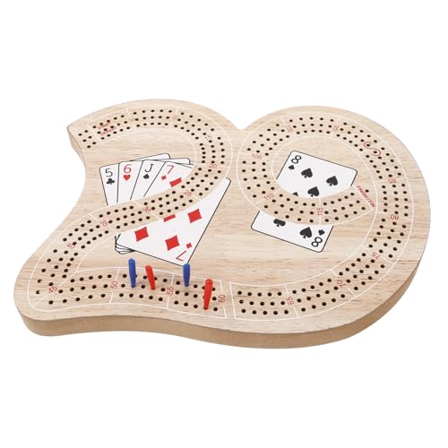 UPKOCH 1 Satz Cribbage Solitaire Cribbage-Board-zubehör Reisekritik Reise-Cribbage-Board Krippe Mit Zubehör Krippenbrettklammern Cribbage-brettspielzubehör Krippenbrett Aus Holz Hölzern von UPKOCH