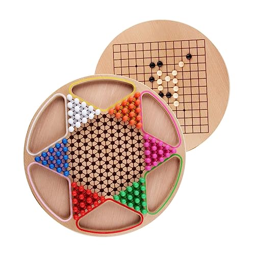 UPKOCH 1 Satz Dame Backgammon Klassisches Puzzle Gehirnschach Lustiges Blockbrettspiel Kinderspielzeug Tisch-Checker-puzzlespiele Brettspiel Spielzeug Gobang-Spielzeug Hölzern Brown von UPKOCH