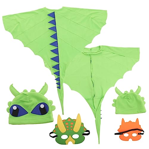 UPKOCH 1 Satz Dinosaurier-Umhang Vakuumkoralle grüne Dekoration süße Windpuppen Bausätze Elf Halloween Costume Halloween Kleidung entzückendes Mädchenkostüm Dinosaurierkostüm Stoff Green von UPKOCH