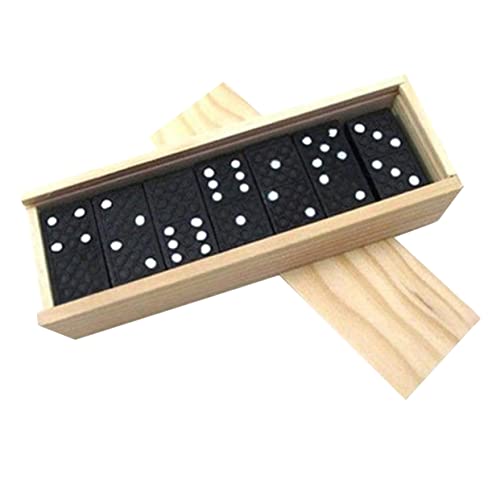 UPKOCH 1 Satz Domino Lernspielzeug Rennkachelspiel Blockspielzeug Für Die Frühe Bildung Spielzeug-rennspiel Für Kinder Stapelspielzeug Für Kleinkinder Kinderrätsel Hölzern Black von UPKOCH