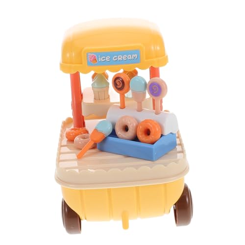 UPKOCH 1 Satz Eiswagen -Miniatur Einkaufswagen Für Eisspielzeugkind Eisdiele Für -spielset Für Puppenhausessen Puppenhaus-miniaturen Plastik von UPKOCH