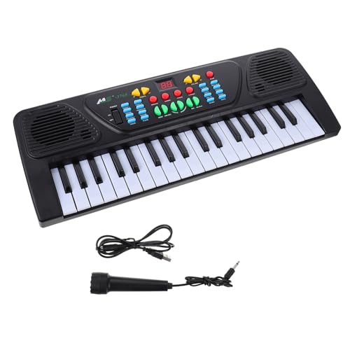 UPKOCH 1 Satz Electronic Piano Spielzeug Piano Org Mit Mikrofon Spielzeug Pädagogisches Musik Spielzeug (schwarz) von UPKOCH