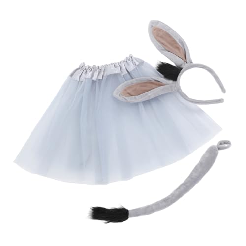 UPKOCH 1 Set Eselsohren Stirnband Tutu Kostüm Set Erwachsene Halloween Dress up Zubehör von UPKOCH