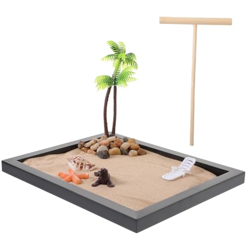 UPKOCH 1 Satz Gartensandkasten Schmücken Zen-gartensand Zen-Garten-Sandstrand Tischdeko Aus Sand Sandkastenset Für Den Garten Ornament Schreibtisch Zen Garten Natürliche Schalentiere Büro von UPKOCH