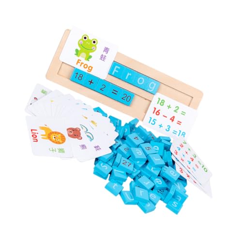 UPKOCH 1 Satz Holzblock lernspiel Puzzle Denkspiel kinderpuzzle für ab Jahren Zahlenspielzeug für Kinderspielzeug Mathe-Spiele hölzern Blue von UPKOCH