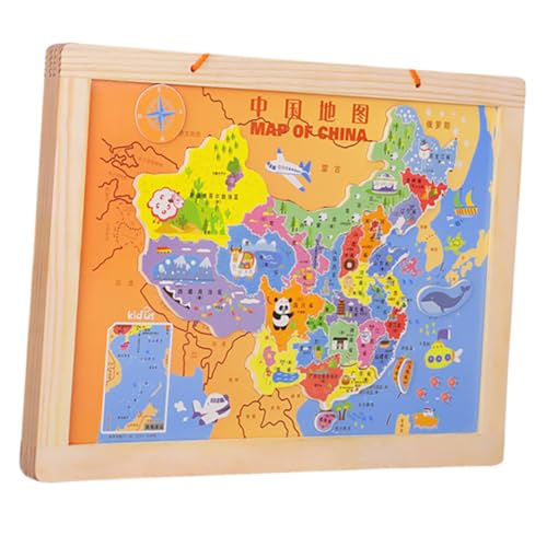 UPKOCH 1 Satz Kartenrätsel Puzzlematte Spielzeug Holzpuzzle Weltkarte Karten Für Kinder Welträtsel Karte Von China Kinderkarte Kinder Rätsel Kartenpuzzle Aus Holz Hölzern von UPKOCH