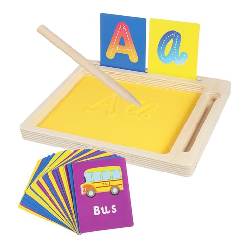 UPKOCH 1 Satz Kinderschreibunterrichtshilfen Sandkasten Schreibspielzeug Montessori Lernspielzeug Aufkleber für Schranktüren Werkzeugaufkleber Montessori-Tabletts Werkzeuge zum Sandmalen von UPKOCH