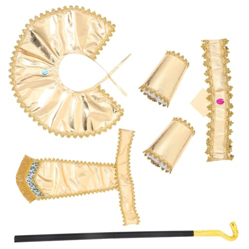 UPKOCH 1 Satz -Kleidungszubehör -Kostüm Halloween-Versorgung mit ägyptischen Pharaonen nachgeahmtes Auftrittsoutfit Ägyptisches -Cosplay-Kostüm Cosplay-Outfit Abs Golden von UPKOCH