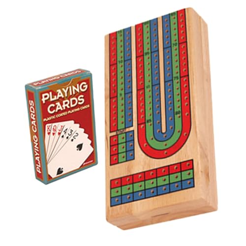 UPKOCH 1 Satz Krippe mit Zubehör mitbringspiel Traditionelles Kartenspiel Schachbrett Tisch-Cribbage-Board lustiges Cribbage-Board brettspiel versorgung Krippenbrett für den Tisch hölzern von UPKOCH