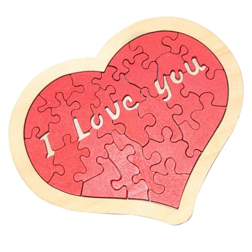 UPKOCH 1 Satz Liebesrätsel Puzzle kinderpuzzle valentintagsgeschenke für Valentinstag knobeleien für Lernspielzeug aus Holz Puzzle- für hölzern von UPKOCH