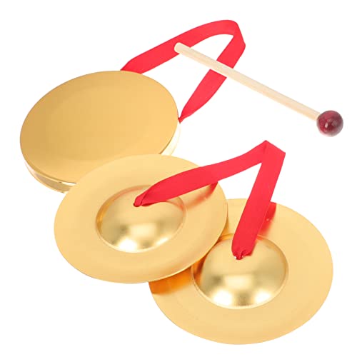 UPKOCH 1 Satz Löwentanz-gong Chinesischer Gong Gongs Musikinstrumente Für Kleiner Gong Kinderspielzeug Gong-Instrument Tambourin Mini-gong Für Schreibtisch Mit Schlägel Legierung von UPKOCH