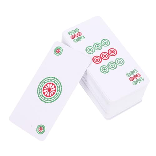 UPKOCH Set Reise-Mahjong-Steine Set mit Chinesischen Mahjong-Karten PVC-Material Farbecht von UPKOCH