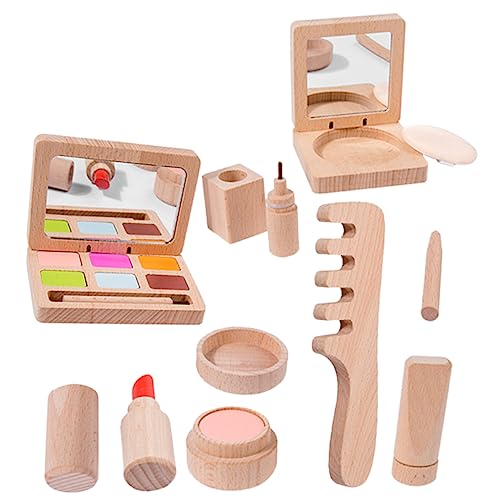 UPKOCH 1 Satz Make-up- Make-up-kit Vorgeben Make -up -kit Mädchen Verkleiden Accessoires Kinderkosmetikset Für Mädchen Make -up - Mädchen Holz von UPKOCH