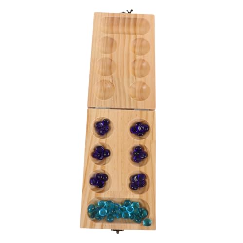 UPKOCH 1 Satz Mankala Murmelspiel Mancala-Spiel Für Kinder Abalone-Spiel Camping-Spiele Brettspiele Aus Holz -brettspiel Mancala-brettspiel Mancala-perlen Kiefernholz von UPKOCH