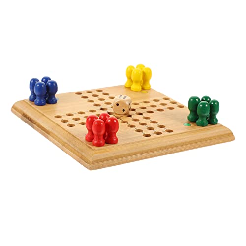 UPKOCH 1 Satz Mini-Ludo fliegendes Schachspielzeug klassisches Spielzeug jucarii pentru copii hühner Spielzeug Reisespielzeug bequemes Schachspielzeug Tischschachspielzeug Bambus von UPKOCH