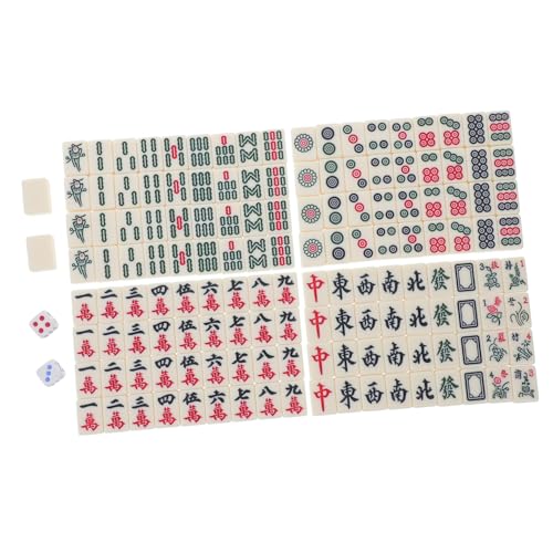 UPKOCH 1 Satz Mini-Mahjong Miniatur-Mahjong chinesisches brettspiel chinesisches Mahjong-Spiel Mini Mahjong Spielset Reise-Mahjong Mahjong für unterwegs Mahjong-Kit Melamin von UPKOCH