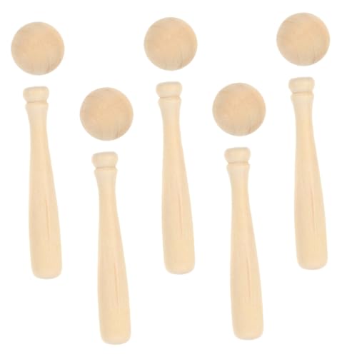 UPKOCH 1 Satz Mini baseballschläger Mini-Baseballschläger Malset für Holzspielzeug Sport Baseball- Miniatur-Baseballschläger-Bausatz aus Holz Baseballschläger selber Machen hölzern von UPKOCH