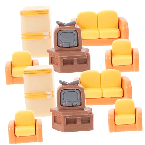 UPKOCH 1 Satz Mini-einzelsofa Mini-Sofa-Foto-Requisite Miniatur-Sofa-Foto-Requisite Mini-tv-Modell Kleines Doppelsofa Kleines Einzelsofa Minisofa Miniatur-Sofa-Modell Kunstharz von UPKOCH