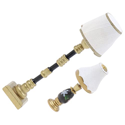 UPKOCH 1 Satz Mini-stehlampe Puppenhaus Schreibtisch Puppenstuben-stehlampe Nachttischlampen Miniatur-stehlampe Wandleuchte Puppenstubenlampen Winziges Led Lichter Nachtlicht Harz von UPKOCH