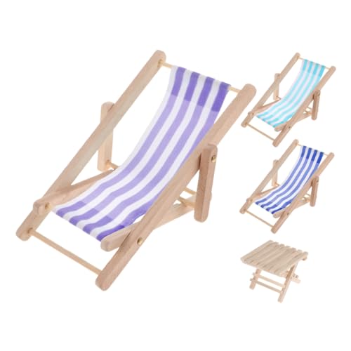 UPKOCH 1 Satz Mini-strandkorb Szene Transporter Häuser Puppe Nachttisch Küsten Chaiselongue Strandstuhl Miniaturen Bausatz Schwimmbad Figuren Bausätze Stoff von UPKOCH