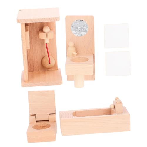 UPKOCH 1 Satz Miniatur-badezimmermodell Miniatur-duschraumzubehör Puppenhausverzierung Miniatur-Badezimmer-Requisite Puppenhausmöbel Miniatur Schmücken Badezimmermöbel Heimdekoration Holz von UPKOCH