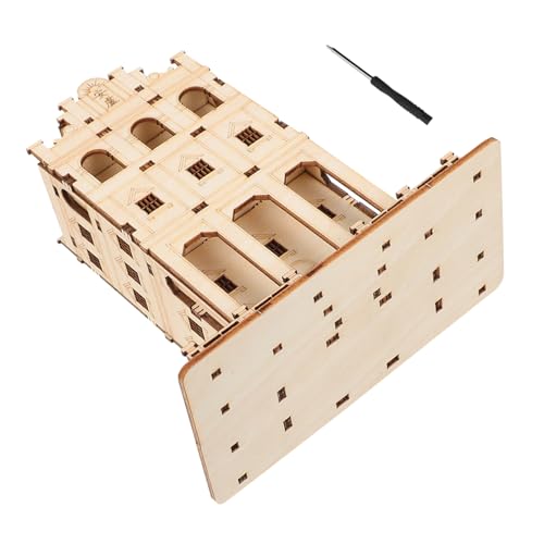 UPKOCH 1 Satz Modell Aus Holz 3D-Puzzle Für Miniatur-puppenhaus-bausatz 3D-rätsel Puzzle- Aus Holz Heimdekorationen Bildungsmodell Holzpuzzle Handwerk Hölzern Light Brown von UPKOCH