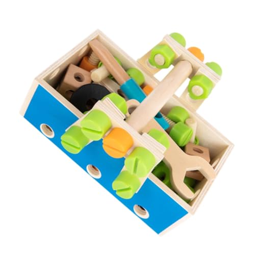 UPKOCH 1 Satz Nuss-Werkzeugkasten Werkzeugspielzeug reparieren Kleinkind frühes pädagogisches Spielzeug Kinderspielzeug Kinder werkzeugkasten Kinder rätsel Kleinkindpuzzles aus Holz Sport von UPKOCH