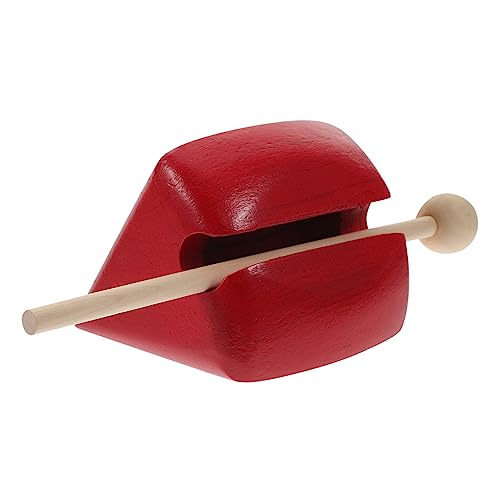 UPKOCH 1 Satz Percussion-Holzfisch Musikinstrument für Instrumentenzubehör Holzklopfer Buddhistisches Schlaginstrument Tempelklopfer aus Holz Percussion-Zubehör rot von UPKOCH