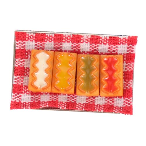 UPKOCH 1 Satz Puppenhaus-Cookie-Pack bastelset basteln für Dollhouse zubehör Toys kinderknallzeug Simulation Keksmodelle dekorative Puppenkekse Stoff Colorful von UPKOCH