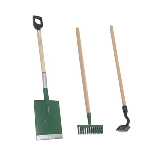 UPKOCH 1 Satz Puppenhaus-Gartenarbeit gartenwerkzeug gartengeräte Gartengeräte-Set Miniaturgartenwerkzeuge Mini-Schaufel Miniatur-Outdoor-Tools Miniatur-Farm-Tool Holz Green von UPKOCH