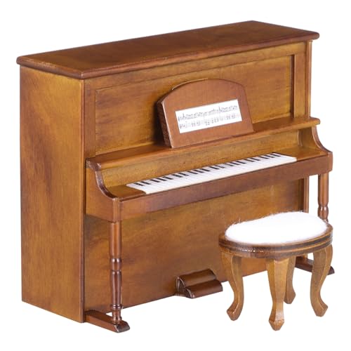 UPKOCH 1 Satz Puppenhausklavier Miniatur Puppenhaus Zubehör Mini Hauszubehör Mini Mini-Klavier Mini-mikrowelle Mini-flügel Mini- -Musikinstrument Winziges Klavier -Klavier Holz von UPKOCH