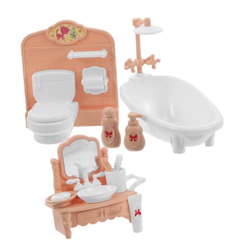 UPKOCH 1 Satz Puppenhausmöbel gefüllte Schlüsselanhänger Kinderspielzeug Badezimmer Zubehör Puppenhaus Accessoires Miniaturen-Puppenhauszubehör Mini-Badmöbel Plastik von UPKOCH