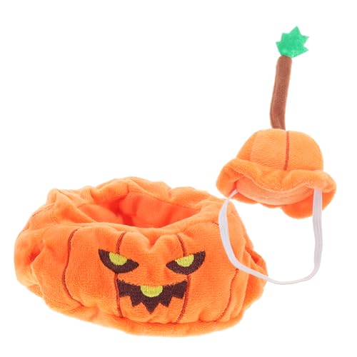 UPKOCH 1 Satz Puppenkleidung kinderpuppe Halloween Puppenmütze Puppensammlung Puppenkürbiskostüm Kürbis Babykostüm kleine Kleidungsdekoration Miniatur-Kleidung Polyester Orange von UPKOCH